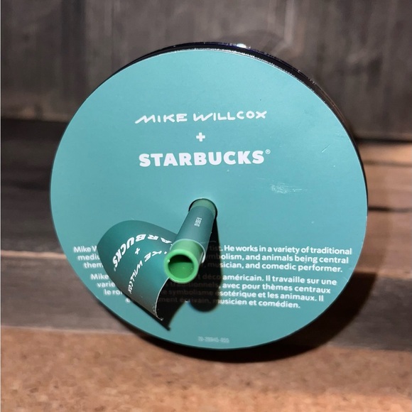 Starbucks Mike Willcox 24oz Cold Cup Tumbler 2024 Art Deco Birds Stars Design - Picture 4 of 7